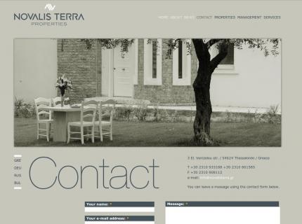 Ιστοσελίδα Novalis terra - Επικοινωνία (contact)