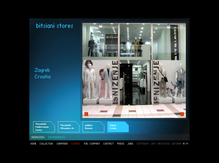 Ιστοσελίδα Bitsiani Collection 2007 - Καταστήματα (stores)